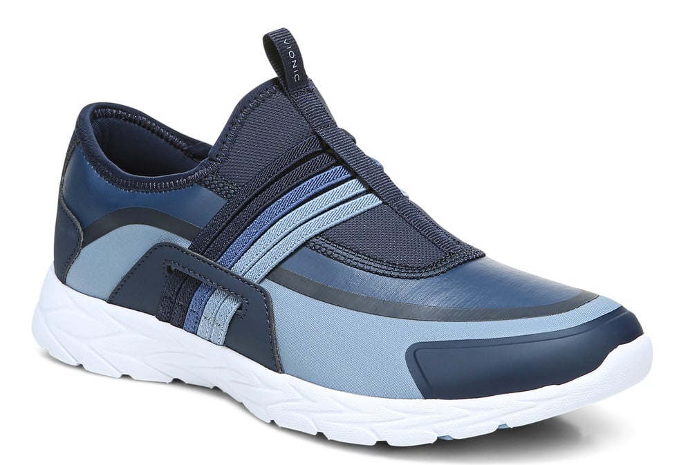 navy blue comfortable slip on shoe